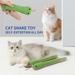 Nouveau jouet interactif pour chat en peluche en forme de serpent avec herbe à chat, résistant aux morsures, avec <span class=keywords><strong>papier</strong></span> froissé, baguette de chat, fournitures pour animaux de compagnie, toutes les fêtes - Product Image 2