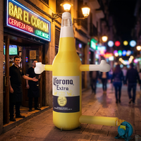 Modèle de tube gonflable agitant la main, modèle de bouteille de bière gonflable avec logo personnalisé, danseur d'air gonflable publicitaire pour la promotion