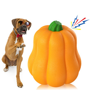 Juguetes de Peluche de Lujo para Perros con Forma de Calabaza de TPR, Sonido de Risa, Pelota Masticable para Entrenamiento de Pastoreo, Seguro para Exteriores - Product Image 1