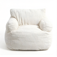 Sofá Cama de Terciopelo Acanalado con Relleno de Esponja, Estilo Crema, Compresión al Vacío, Línea Recta, para Sala de Estar y Apartamentos Pequeños, OEM