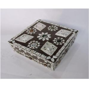 Boîte à bijoux marron argent, artisanat indien, nouvelle collection - Product Image 4