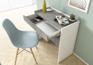 Mesa italiana de un asiento para personal, escritorio de oficina, Pc, con cajón, para ordenador - Product Image 4