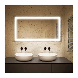 Marco de plástico iluminado baño espejo con retroiluminación