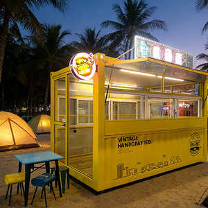 Chariot de restauration mobile avec climatiseur, cuisine entièrement équipée pour un travail confortable - Product Image 1