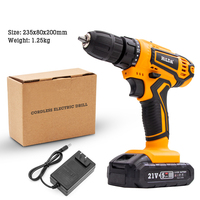 Taladro Inalámbrico Portátil de Alto Torque KHC, Juego de Taladro de Impacto de Velocidad Variable con Batería de Iones de Litio OEM de 1500 mAh, 21 V, Recargable, Sin Llave, 30