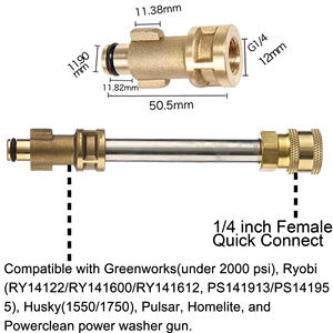 Lavadora a presión, Cañón de espuma para nieve, lanza de pulverización de alta resistencia, piezas de repuesto de espuma para Portland Husky Ryobi - Product Image 6