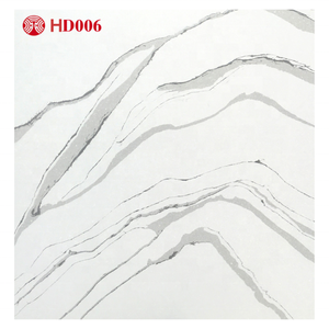 HIC Fabricación directa Encimeras modernas de cuarzo Calacatta Piedra artificial de alta calidad Losa grande Pared de cocina y mesa baja - Product Image 2