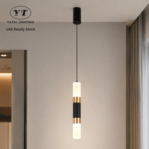Lámpara Colgante LED Moderna de Metal, Altura Ajustable, Tricolor, para Comedor, Cocina, Isla, Acabado Dorado - Product Image 1
