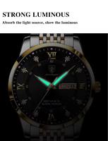POEDAGAR 836 Jam Tangan Pria Mewah Kasual Bisnis Sederhana Model Terbaru Kulit Coklat Tahan Air Bercahaya Paduan Logam Jepang Sport Fashion