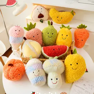 Kawaii Mini fruta peluches relleno plátano fresa helado felpa niños juguetes suaves almohada juguete de peluche