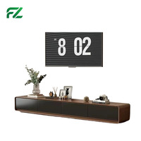 Meuble TV de salon moderne et personnalisable de luxe avec plusieurs tiroirs, sur pied, aspect bois, cadre en aluminium, compatible avec les téléviseurs de 65 pouces et plus