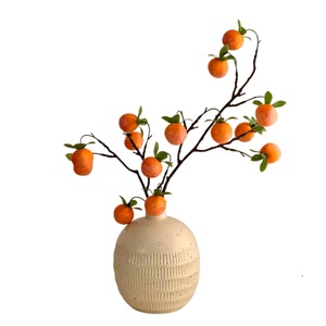 Décoration de bureau en mousse, branche artificielle de kaki orange, modèle Qingyu Chronicle, branche unique QYJ193 - Product Image 5