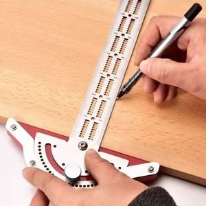 Stainless Steel Angle <b>Edge</b> Ruler 180 Degree Adjustable Precision Measuring <b>Tool</b> For Woodworking And Drafting - Product Image 2