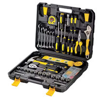119 Kits d'outils manuels en acier au chrome-vanadium, durables et faciles à utiliser, kits de bricolage avec embouts de 1/4 pour la réparation à domicile et l'assemblage de meubles