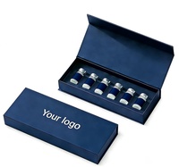 Boîtes cadeaux portables personnalisées avec logo imprimé en relief pour flacons de peptides de 3 ml, doublées d'éponge, avec couvercle magnétique, étiquettes et insert de plateau
