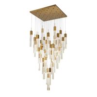 Nouveau Produit Décoration Résidentielle Luxe Long Cristal Hall d'Hôtel Escalier Lustre Moderne
