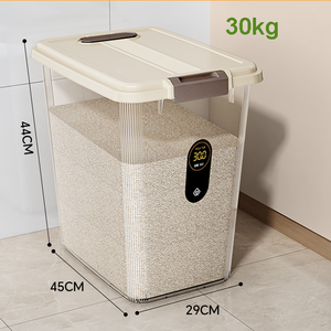 15kg 30kg de qualité <span class=keywords><strong>alimentaire</strong></span> PP boîte à riz en plastique ménage anti-insectes étanche à l'humidité scellé cuisine farine boîte de stockage - Product Image 5