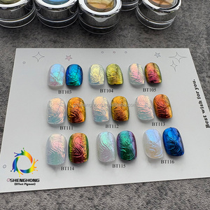 SH Aurora Nail sắc tố ánh trăng Tắc Kè Hoa bột móng tay nghệ thuật Glow-in-The-Dark mực SiO2 vô cơ sắc tố màu bột cho sơn - Product Image 6