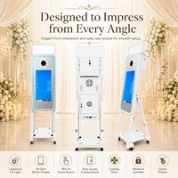 Machine de photomaton commerciale pliable avec écran tactile de 40 pouces pour location d'événements, mariages et fêtes