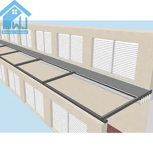 OEM Tự Động PVC Pergola Hệ Thống Kim Loại Patio Mái Hiên Có Thể Thu Vào Mái Nhà