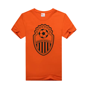 เสื้อยืดแขนสั้นสีส้มพิมพ์ลายโลโก้ตามสั่ง ผลิตจากผ้าฝ้าย 100% มีสีสันสดใส คอกลม - Product Image 5