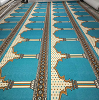Tapis de prière de mosquée OEM ODM personnalisé en tapis Axminster floral à bordure rouge pour mosquée de Dubaï, tapis de prière Musalla, tapis de mosquée