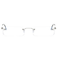Lunettes de lecture portatives élégantes lunettes anti-lumière bleue boîte à stylos lunettes de lecture sans monture pour femmes lunettes de presbytie pour hommes avec boîte