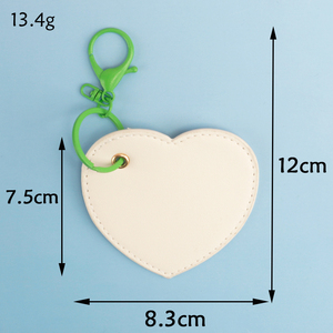 Patchs thermocollants brodés coréens et japonais pour porte-clés et sacs de voyage DIY, avec motifs cœur colorés en cuir, à repasser, de forme rectangulaire - Product Image 5