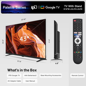 Téléviseur intelligent LED 43 <span class=keywords><strong>pouces</strong></span> sans cadre Android Google WiFi 4K Ultra HD, différentes tailles disponibles : 32, <span class=keywords><strong>50</strong></span>, 55, 65, 75, 85 <span class=keywords><strong>pouces</strong></span>, définition HDTV - Product Image 2