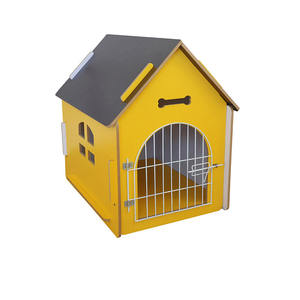 Niche d'intérieur en bois massif pour chiens, niche pour chiens et chats, avec porte en fer, levage des pieds, pratique, pour animaux domestiques - Product Image 2