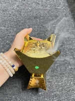 Fashion speaker Bakhoor Burner 2000mAh, pedupaan logam emas elektrik aromaterapi Arab Timur Tengah