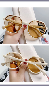 Men's Retro Fashion Sunglasses with UV400 Lenses <b>Pink</b> Small <b>Frame</b> Designer Sun Glasses Competitive Price with Factory Wholesale - Product Image 4
