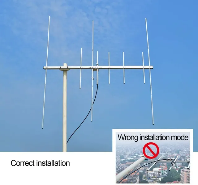 Yagi Antenna Dual Bands 144/430 MHz 12dbi VHF UHF High Gain Vertical Base Aerials Amateur Repeater Satellite Tools 5g Antenna