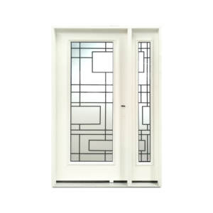 Puerta de fibra de vidrio duradera e impermeable del proveedor chino para entrada al aire libre con apertura de un solo lado para hoteles y exteriores - Product Image 1