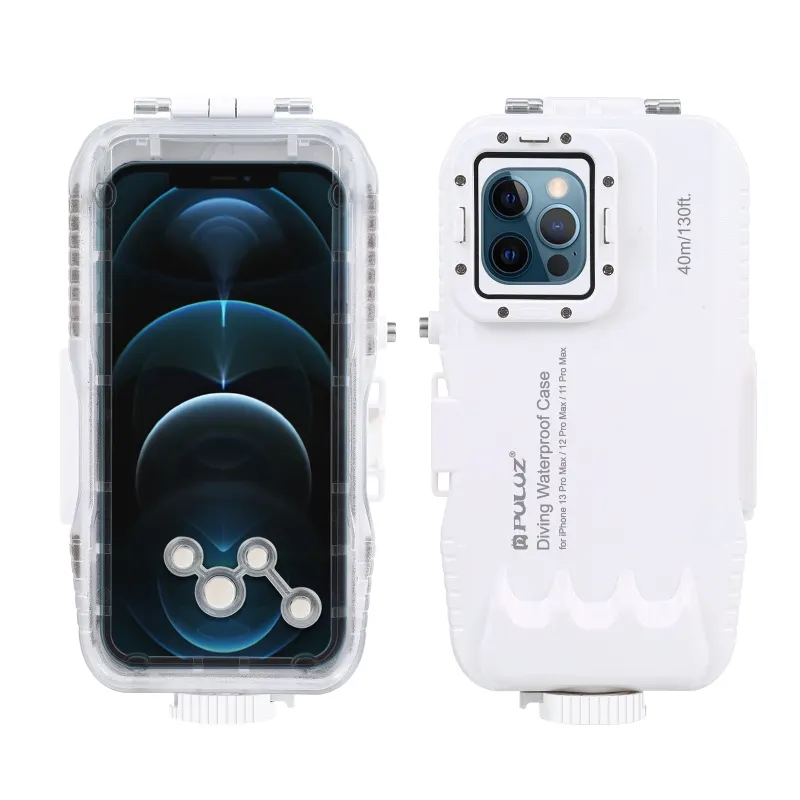 New Arrivals PULUZ Underwater 40m Waterproof Diving Phone Case for iPhone 13 Pro Max 12 Pro Max 11 Pro Max