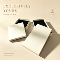 Boîte d'emballage en velours crème de luxe avec logo personnalisé, boîte à bijoux en carton rigide de qualité supérieure, couvercle et base, boîte cadeau pour accessoires raffinés