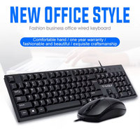 Clavier et souris filaires USB 104 touches, combo standard pour ordinateur de bureau, ensemble clavier et souris pour PC de bureau
