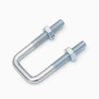 Vente directe du fabricant - Collier de serrage en acier au carbone zingué en forme de U avec double écrou