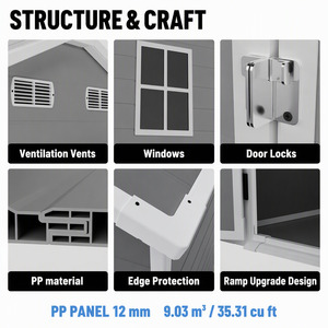 <span class=keywords><strong>Armoire</strong></span> <span class=keywords><strong>de</strong></span> rangement extérieure AIRAJ en résine, abri <span class=keywords><strong>de</strong></span> <span class=keywords><strong>jardin</strong></span> étanche, organisateur <span class=keywords><strong>de</strong></span> rangement <span class=keywords><strong>pour</strong></span> la cour et le patio, <span class=keywords><strong>pour</strong></span> <span class=keywords><strong>tondeuse</strong></span> à gazon et outils <span class=keywords><strong>de</strong></span> vélo - Product Image 5