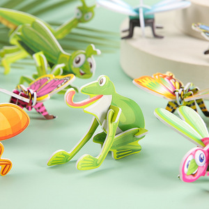 LASIVE TOYS 10 pcs/sac Papier écologique pour enfants Puzzle d'insectes tridimensionnels Jouets faits à la main DIY Maternelle Cadeaux éducatifs - Product Image 4