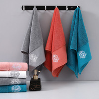 FF3888 Luxe Broderie Logo Blanc Hôtel Serviette Personnalisé Maison Salle De Bains 100% Coton Visage Main Serviette De Bain