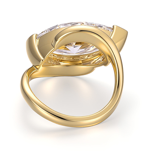 Anillo de diamante cultivado en laboratorio DEF VVS, oro amarillo macizo de 18K, 14K, 10K, joyería fina, anillos de joyería personalizados, anillos de compromiso y boda para mujer - Product Image 2