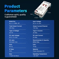 Contrôleur LED numérique Gledopto ESP32 WLED GL-C-116WL-RF, double relais 20A, entrée Type-C, contrôle à distance WiFi 2.4G, portée 50m, 480W, contrôle de groupe