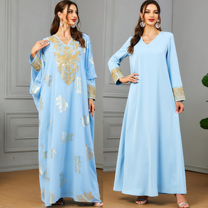 3495 nuova veste transfrontaliera da donna, elegante e bronzata, da donna con stile Dubai, allentata in due pezzi Abaya per il Ramadan Summer - Product Image 2