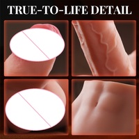 Dildo Eléctrico con Torso Masculino Realista, Abdomen, Glúteos y Testículos, Juguete de Penetración Automática de Tamaño Completo en Almacén de EE. UU.