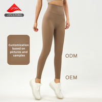 Taille haute hanche ascenseur Abdomen Compression Fitness costume haute élastique sport course taille haute Yoga Leggings