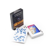 Cartes à jouer Igor J, publicitaires, en plastique, imperméables, finition brillante, personnalisables, durables, noires, pour la promotion