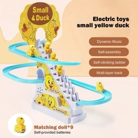 Jouets de fente de canard d'escalade avec lumière clignotante Led et musique voiture piste canard compétition ensemble escalier escalade piste fente jouet