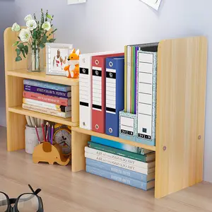 Étagère en MDF DIY 2in1 Combinaison Organisateur de stockage de bureau Étagère en bois Étagère réglable pour livres