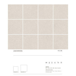 豪华600x600毫米瓷砖全屋装饰石灰石系列仿古质感哑光防滑瓷质大理石瓷砖地板 - Product Image 6